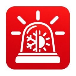 Emergency heating and cooling service icon