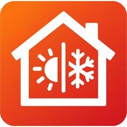 Residential heating and cooling icon